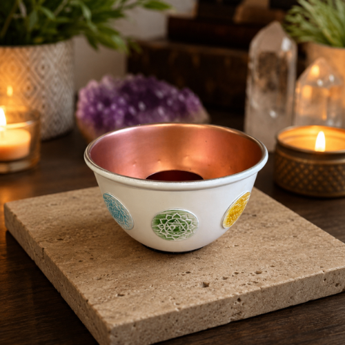 7-Chakra-Räucherschale für Salbei & Palo Santo