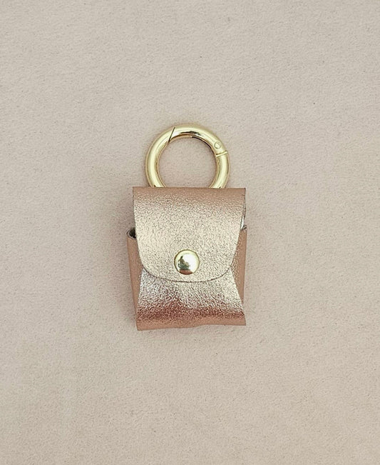 Lederetui für AirPods – Champagner