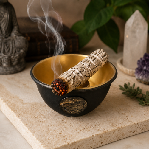 Raben-Pentakel-Räucherschale für Salbei und Palo Santo