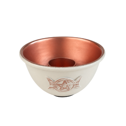 Räucherschale mit Dreifachmond und Stern für Salbei und Palo Santo